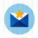 Graphic representing an email icon with a star